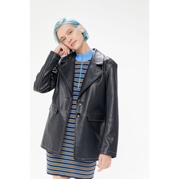 Urban Outfitters Jackets & Blazers - NWT Urban Outfitters Leather Button-Front Blazer
